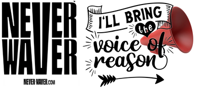Never Waver I'll Bring The Voice of Reason: funny graphic tees, sarcastic shirts, humorous hoodies, adult humor clothing, Never Waver brand, bold apparel, edgy sayings, funny t-shirts for men and women, attitude clothing