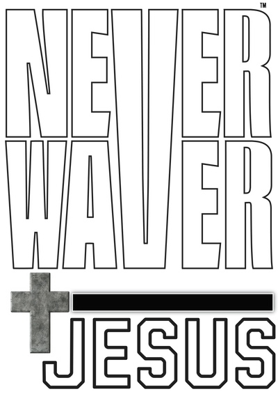 Never Waver” Jesus motivational clothing, inspirational apparel, positive mindset shirts, empowerment hoodies, Never Waver brand, motivational quotes shirts, self-growth apparel, resilience clothing, mental strength clothing