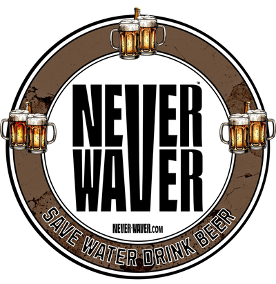 Never Waver Save Water Drink Beer funny graphic tees, sarcastic shirts, humorous hoodies, adult humor clothing, Never Waver brand, bold apparel, edgy sayings, funny t-shirts for men and women, attitude clothing