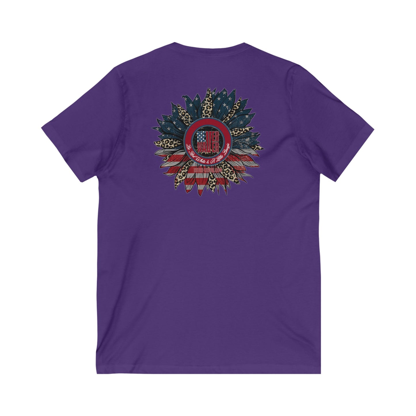 Unisex V-Neck Tee - Never Waver Be Red White and A little Bougie T-Shirt - Never Waver