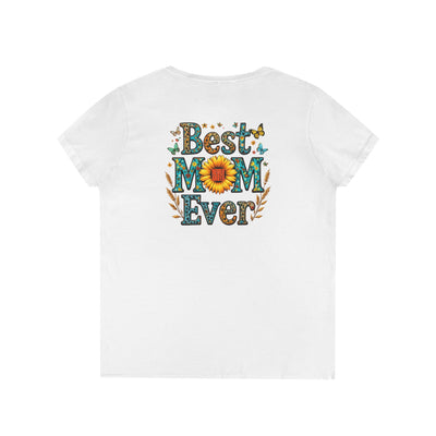 Best Mom Ever V-Neck T-Shirt | Perfect Gift for Mother's Day | Casual Everyday Wear - Never Waver