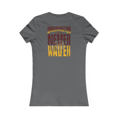 Washington Fans Never Waver W-Leopard Football Women's Favorite Tee - Never Waver