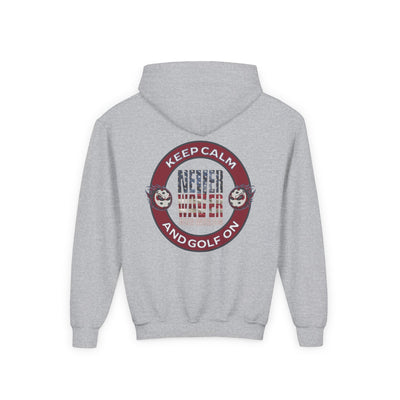 Youth Golf Hoodie - "Never Waver Golf" Sweatshirt for Young Golfers - Never Waver