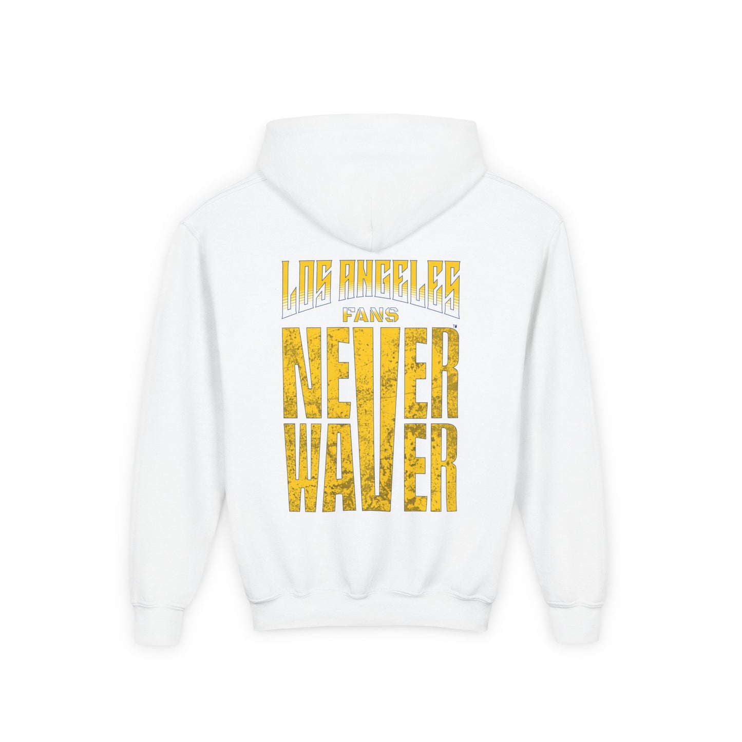 Los Angeles Fans Never Waver Youth Heavy Blend Hooded Sweatshirt - Never Waver