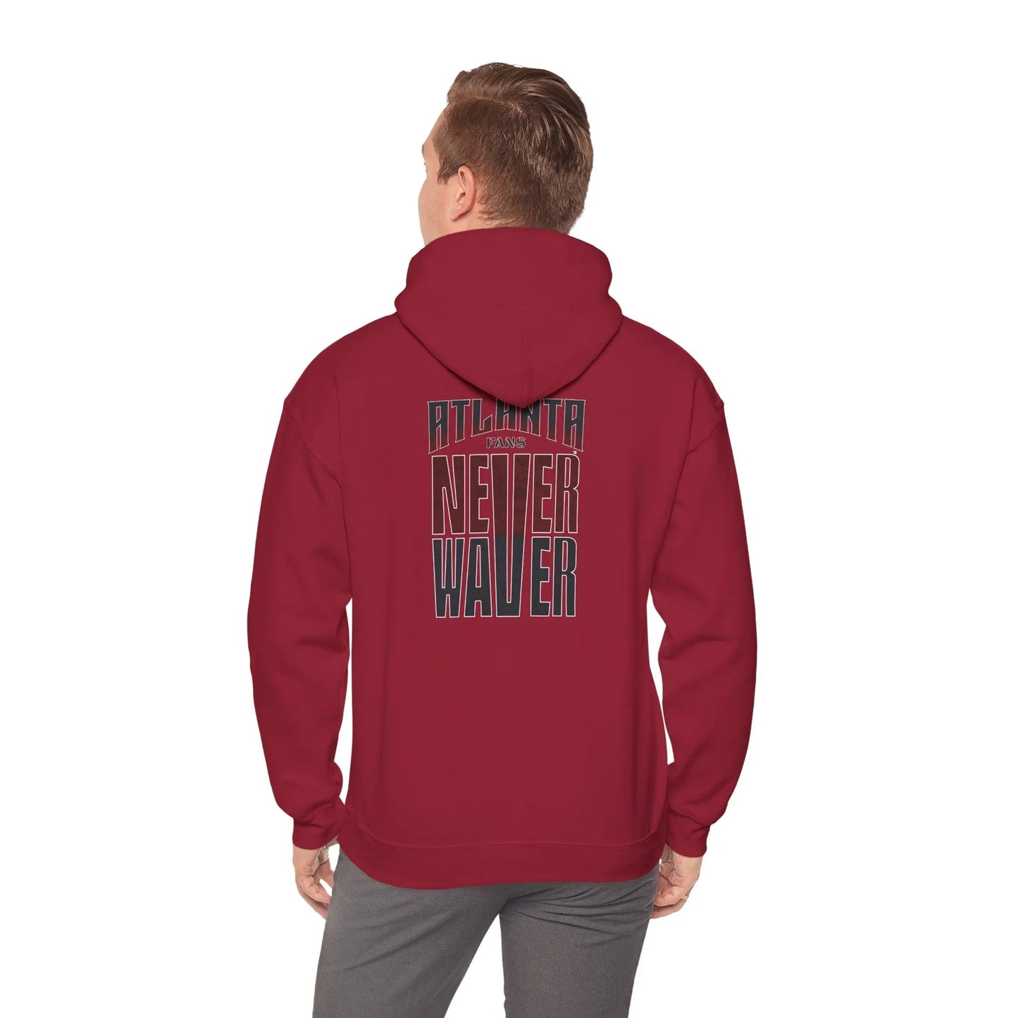 Atlanta Fans Never Waver Hooded Sweatshirt - Unisex Heavy Blend™ - Never Waver