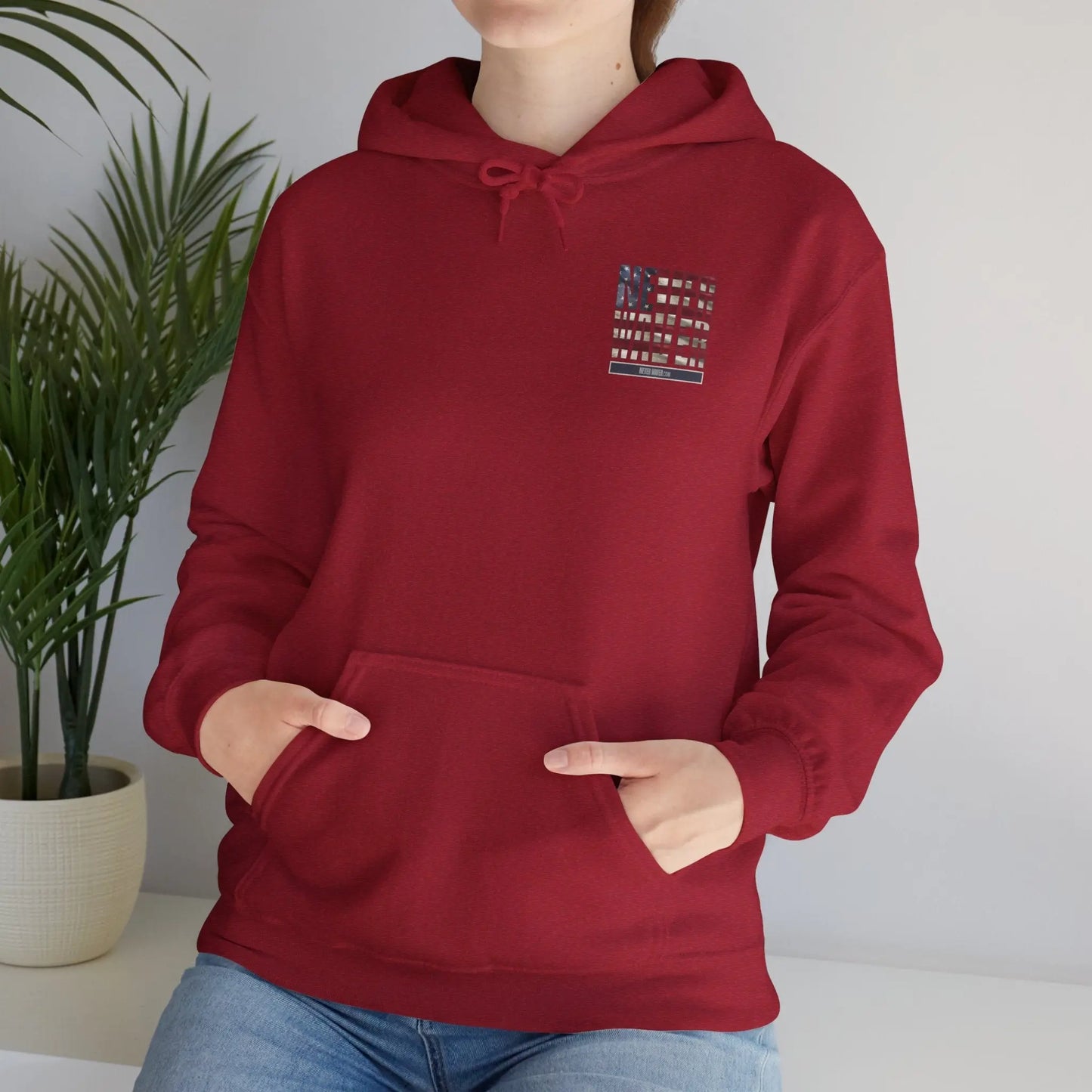 Inspirational Unisex Hoodie - 'Never Waver Definition ' Motivational Sweatshirt - Never Waver