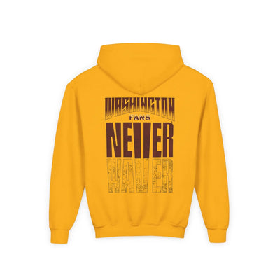 Washington Fans Never Waver Youth Heavy Blend Hooded Sweatshirt - Never Waver
