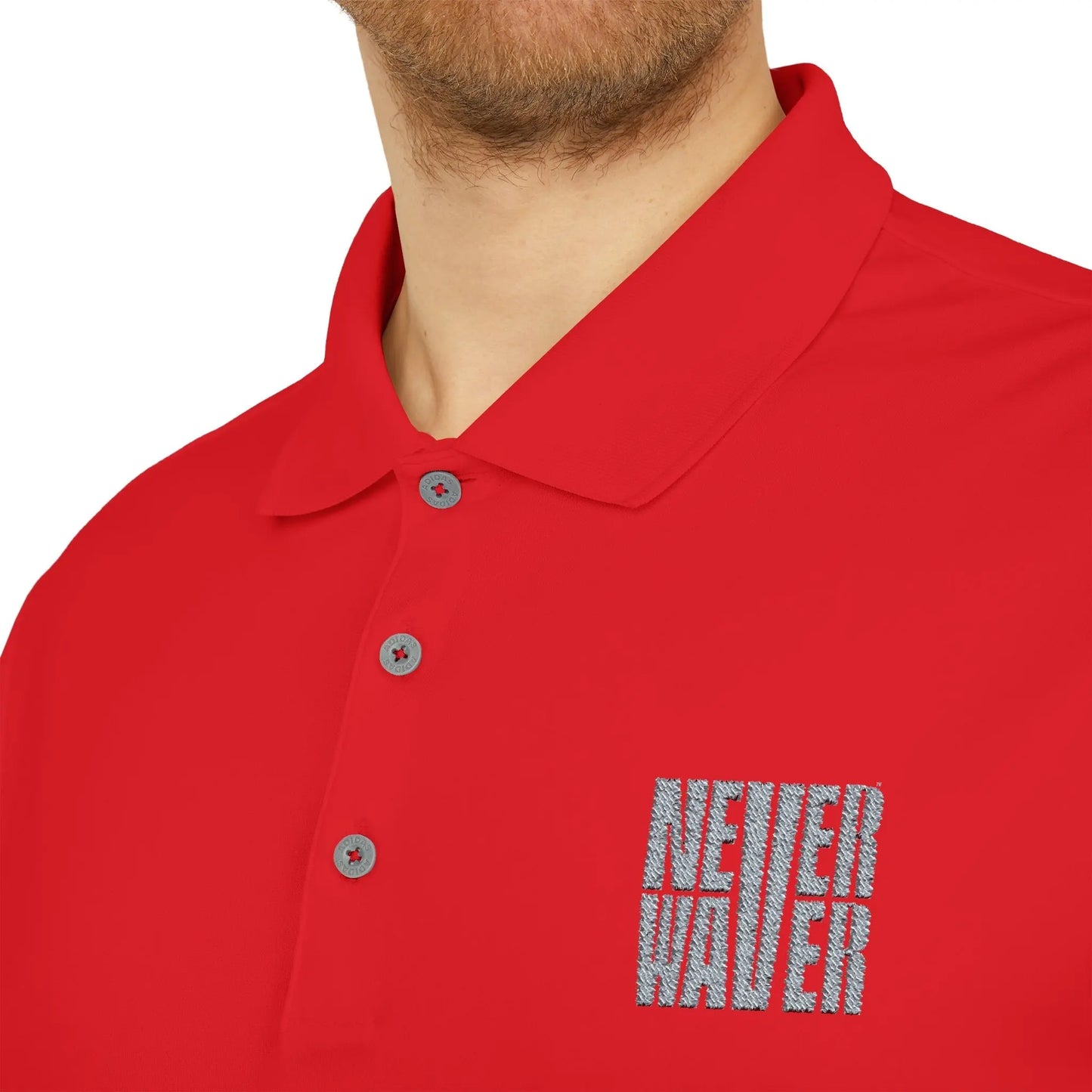 adidas Unisex Performance Polo - 'Never Waver' Athletic Shirt - Never Waver