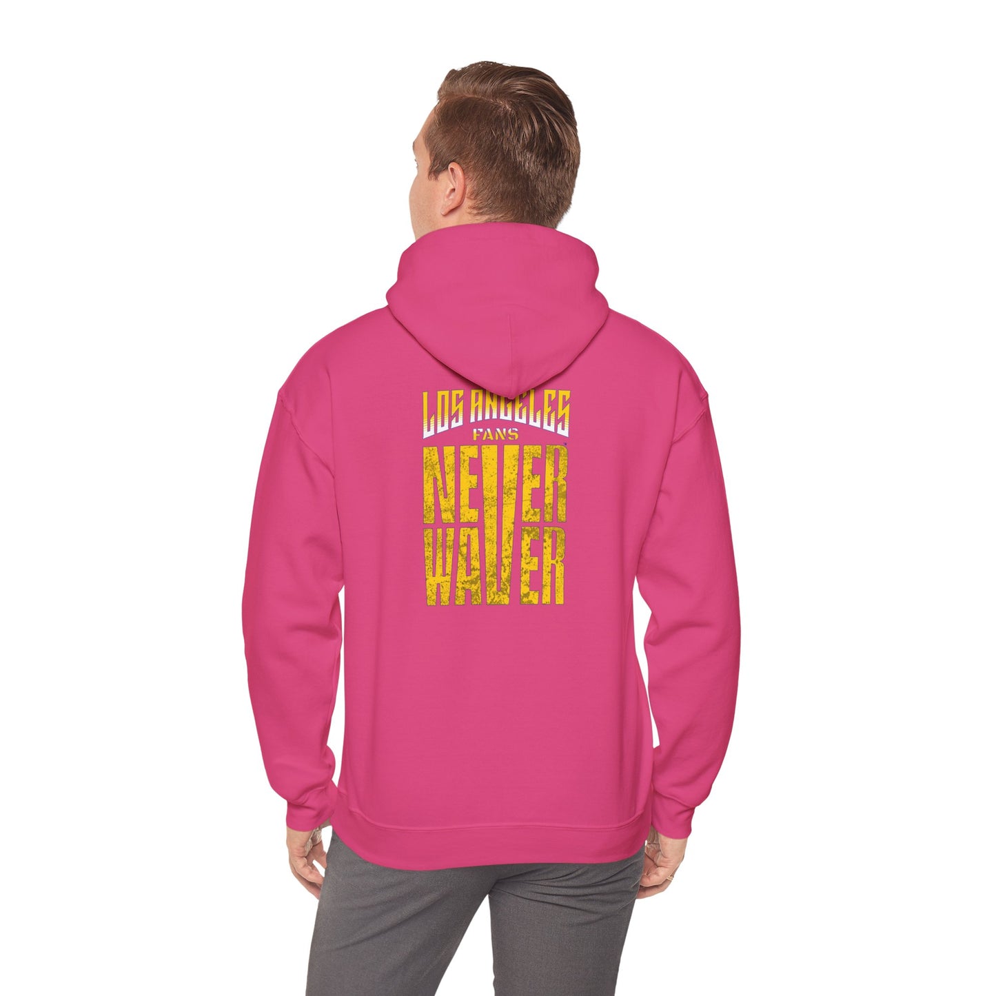 Unisex Heavy Blend™ Hooded Sweatshirt - "Los Angeles Fans Never Waver" Inspirational Hoodie - Never Waver