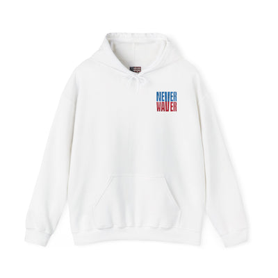 Unisex Heavy Blend™ Hooded Sweatshirt - 'Tennessee Fans Never Waver W Leopard Football' Casual Comfort for Team Fans - Never Waver