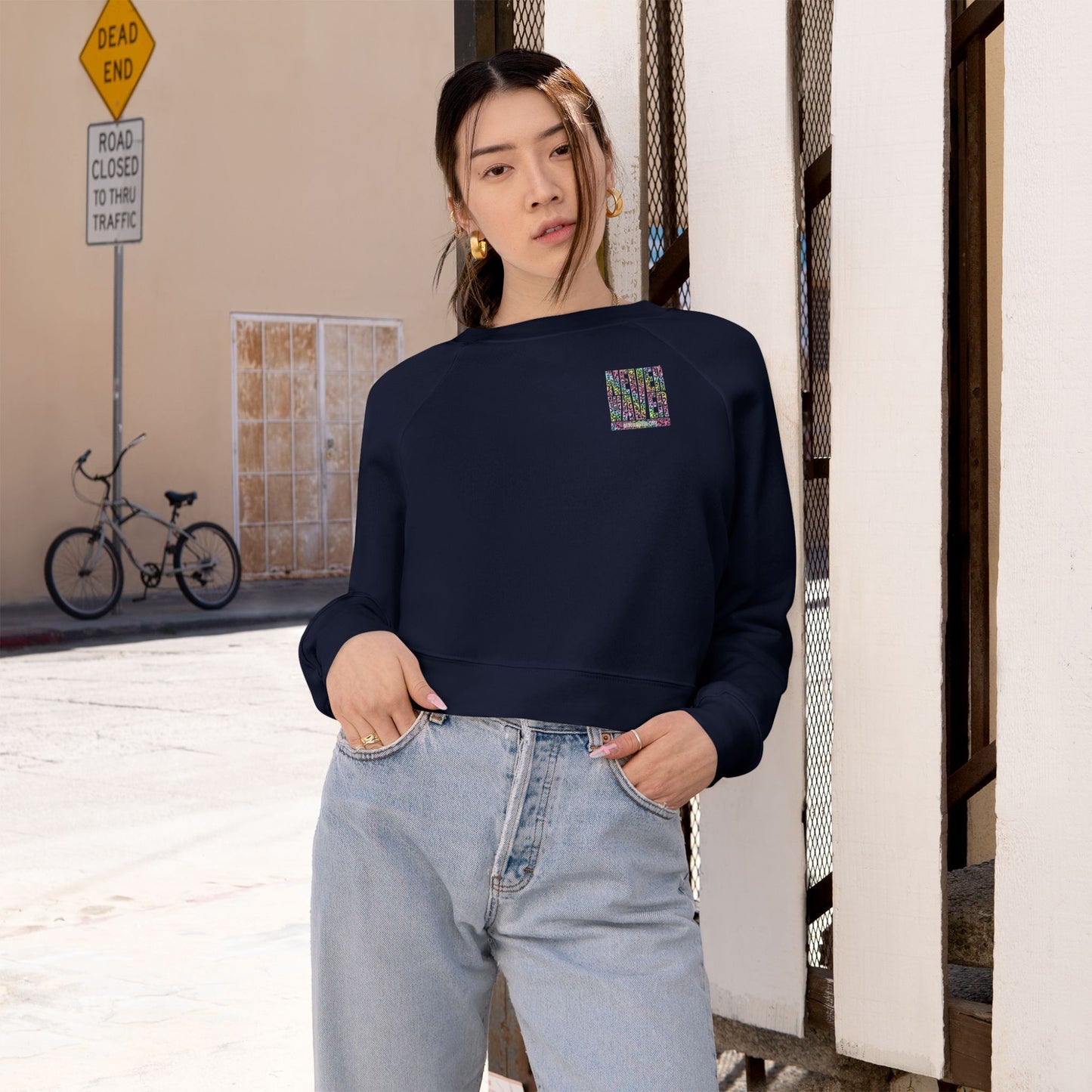 Never Waver Leopard Women's Cropped Fleece Pullover - Never Waver