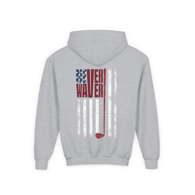 Youth Golf Hoodie - "Never Waver Golf" Sweatshirt for Young Golfers - Never Waver