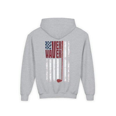 Youth Golf Hoodie - "Never Waver Golf" Sweatshirt for Young Golfers - Never Waver