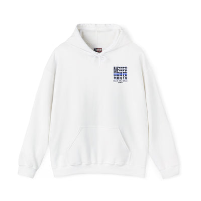 Never Waver Back The Blue Hoodie - Unisex Heavy Blend Sweatshirt - Never Waver