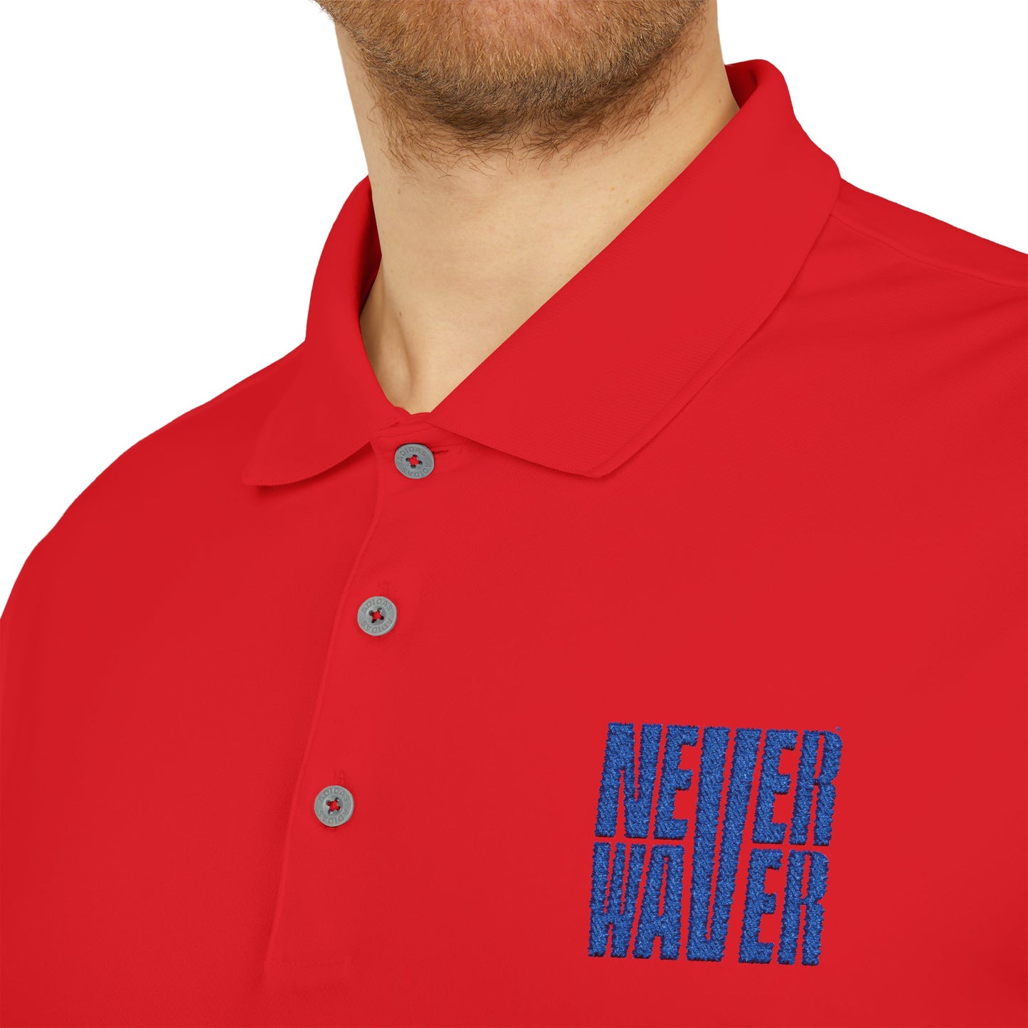 Performance Polo Shirt - "NEVER WAVER" Design - Never Waver