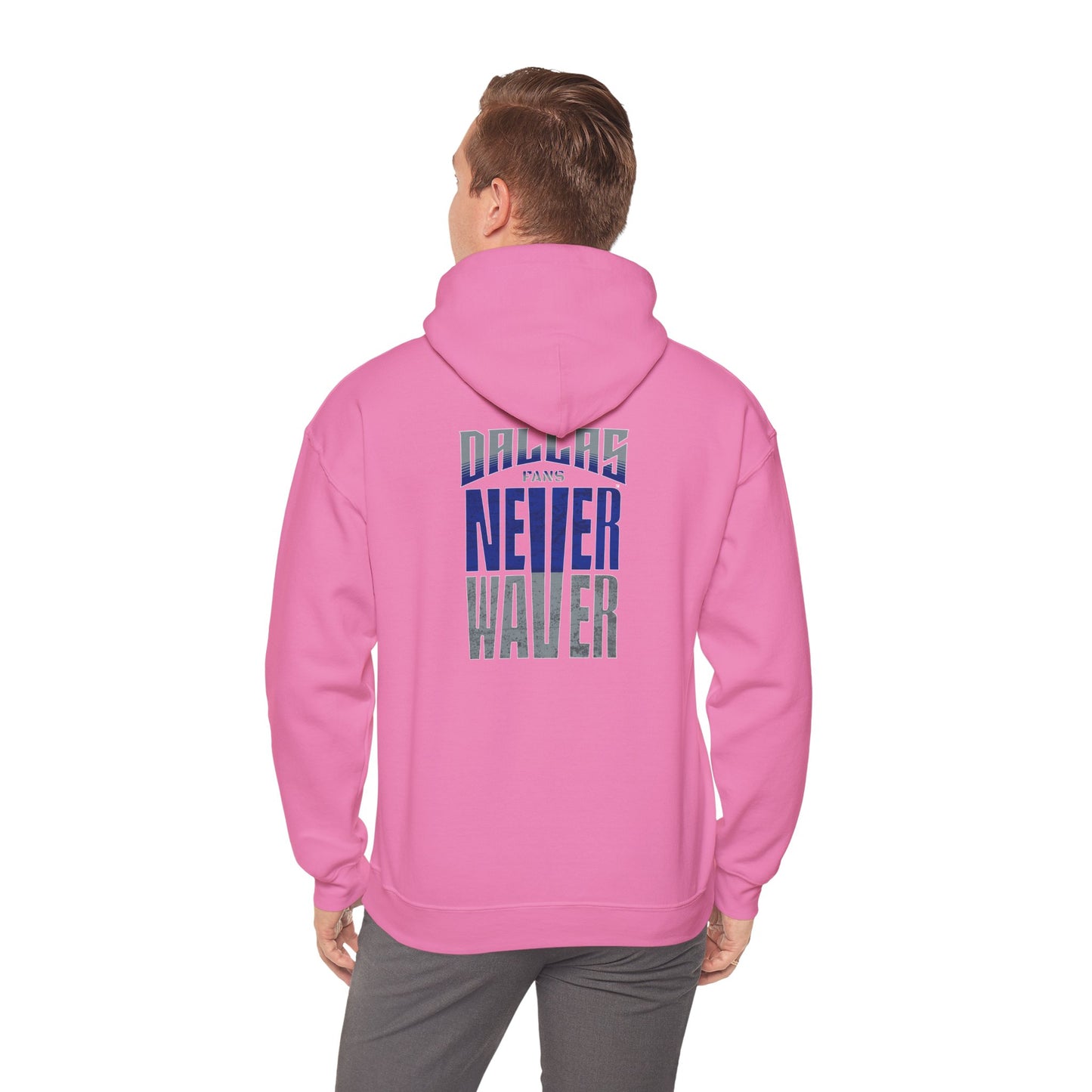 Motivational Unisex Heavy Blend™ Hooded Sweatshirt - "Dallas Fans Never Waver" - Never Waver