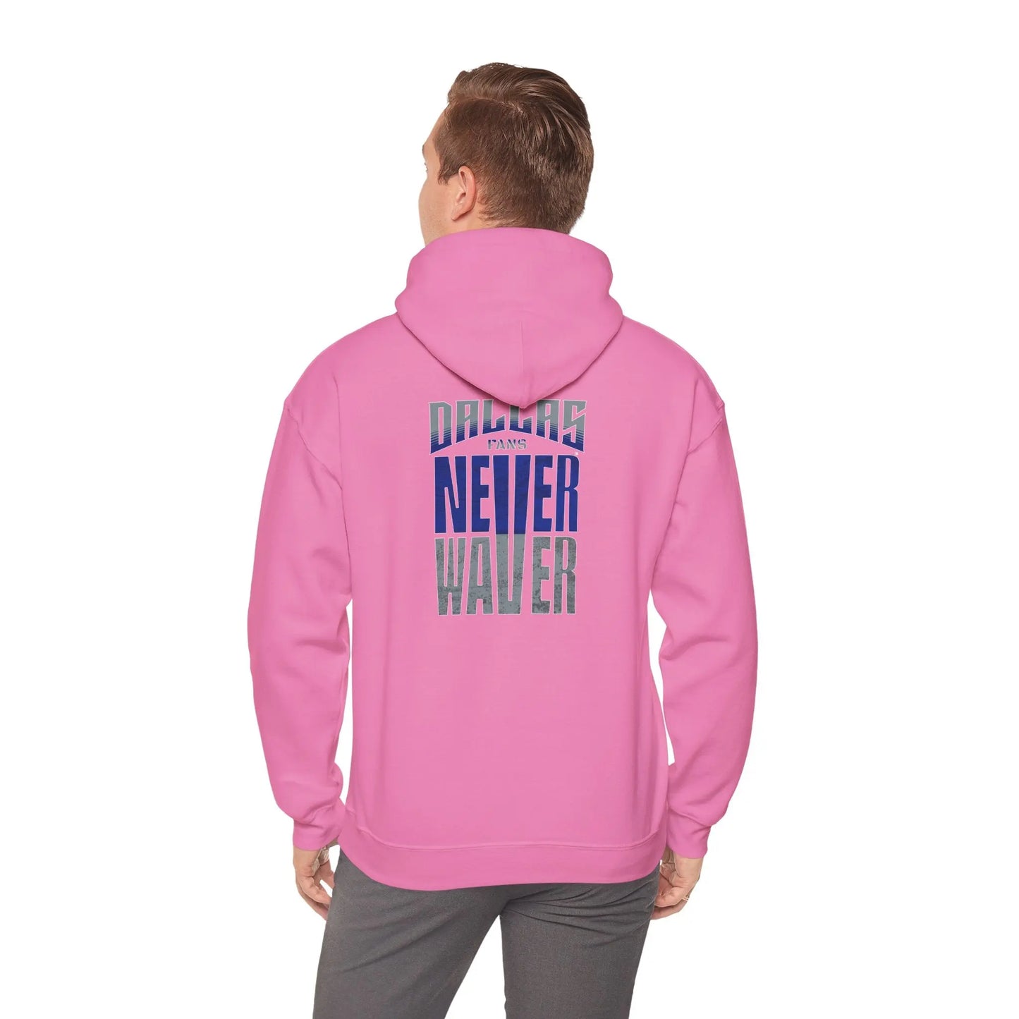 Motivational Unisex Heavy Blend™ Hooded Sweatshirt - "Dallas Fans Never Waver" - Never Waver