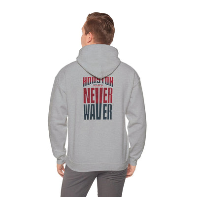 Unisex Heavy Blend™ Hooded Sweatshirt - 'Never Waver Houston Fans' Inspirational Hoodie for Fans - Never Waver