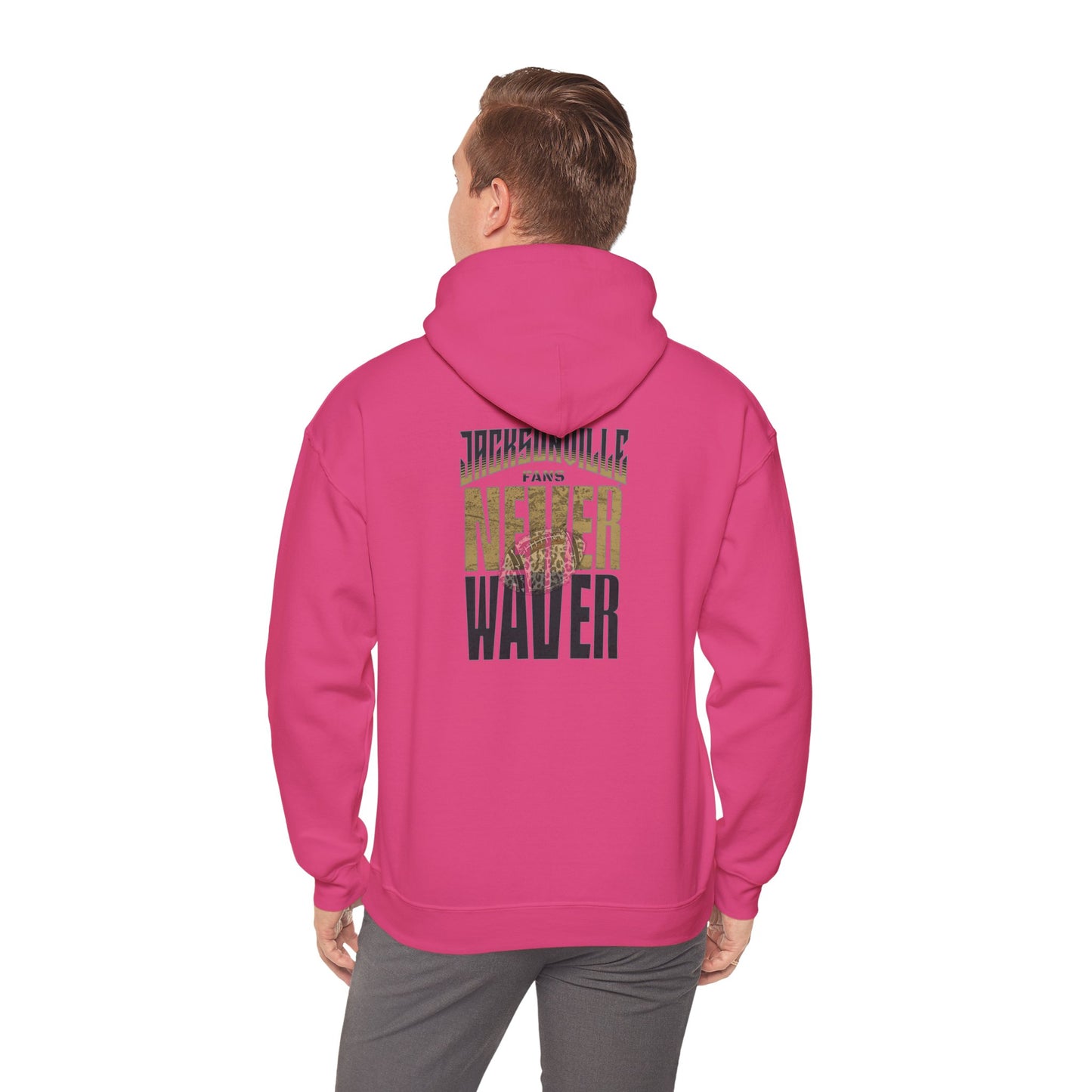 Unisex Heavy Blend™ Hooded Sweatshirt - 'NEVER WAVER' Jacksonville Fans Design - Never Waver