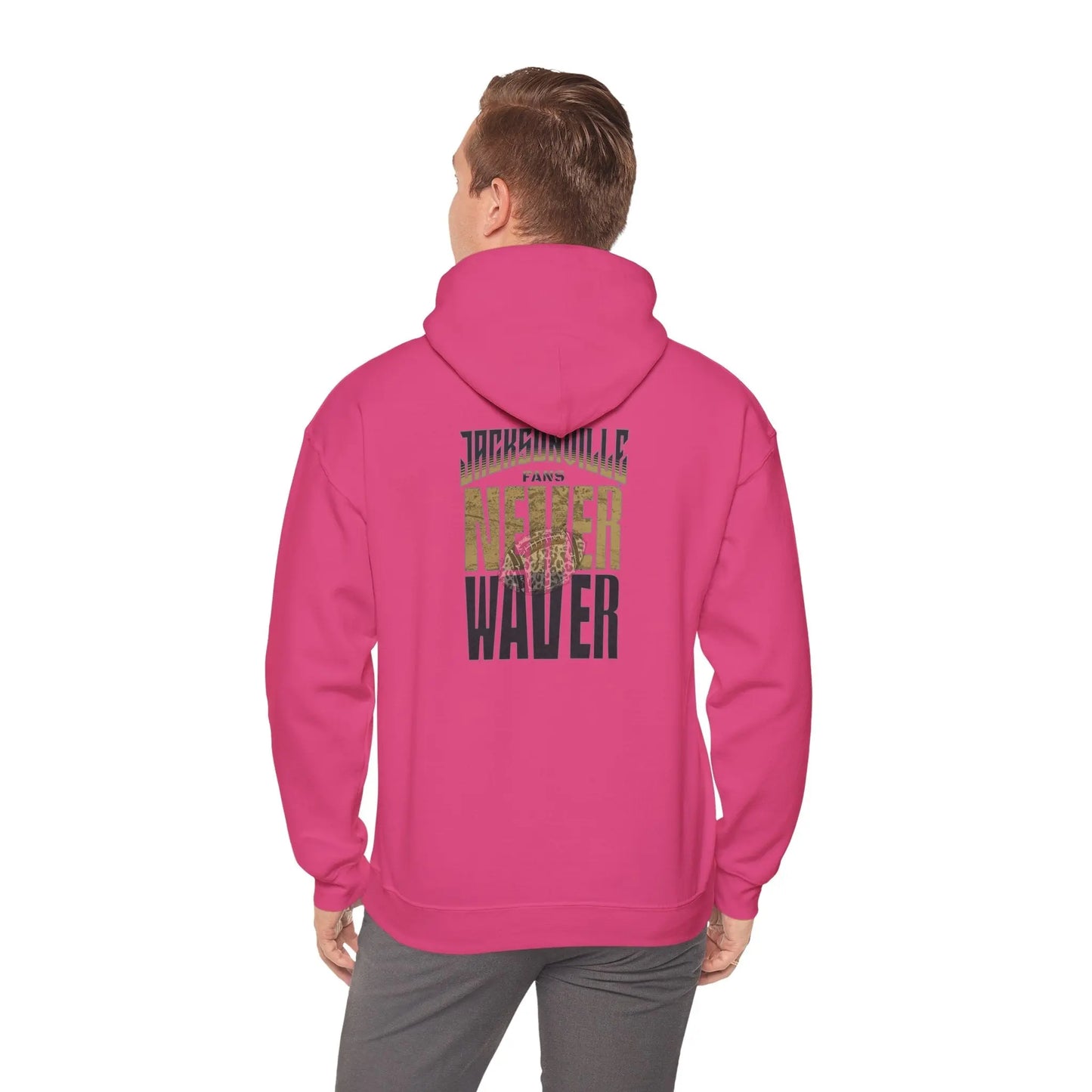 Unisex Heavy Blend™ Hooded Sweatshirt - 'NEVER WAVER' Jacksonville Fans Design - Never Waver