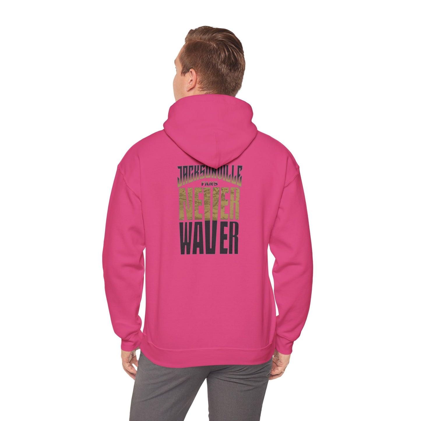 Unisex Heavy Blend™ Hoodie - 'NEVER WAVER' Jacksonville Fans Sweatshirt - Never Waver