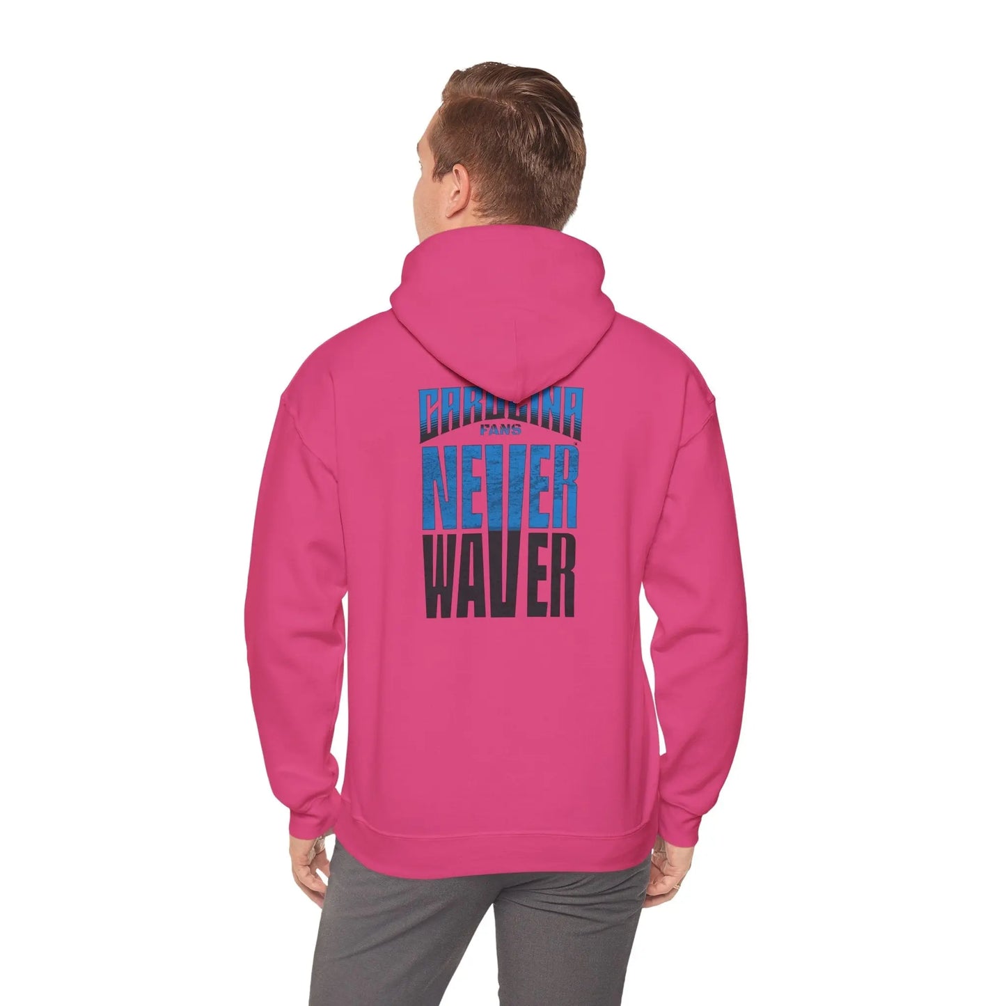 Carolina Fans Never Waver Hooded Sweatshirt | Unisex Heavy Blend™ | Casual Comfort for Fans - Never Waver