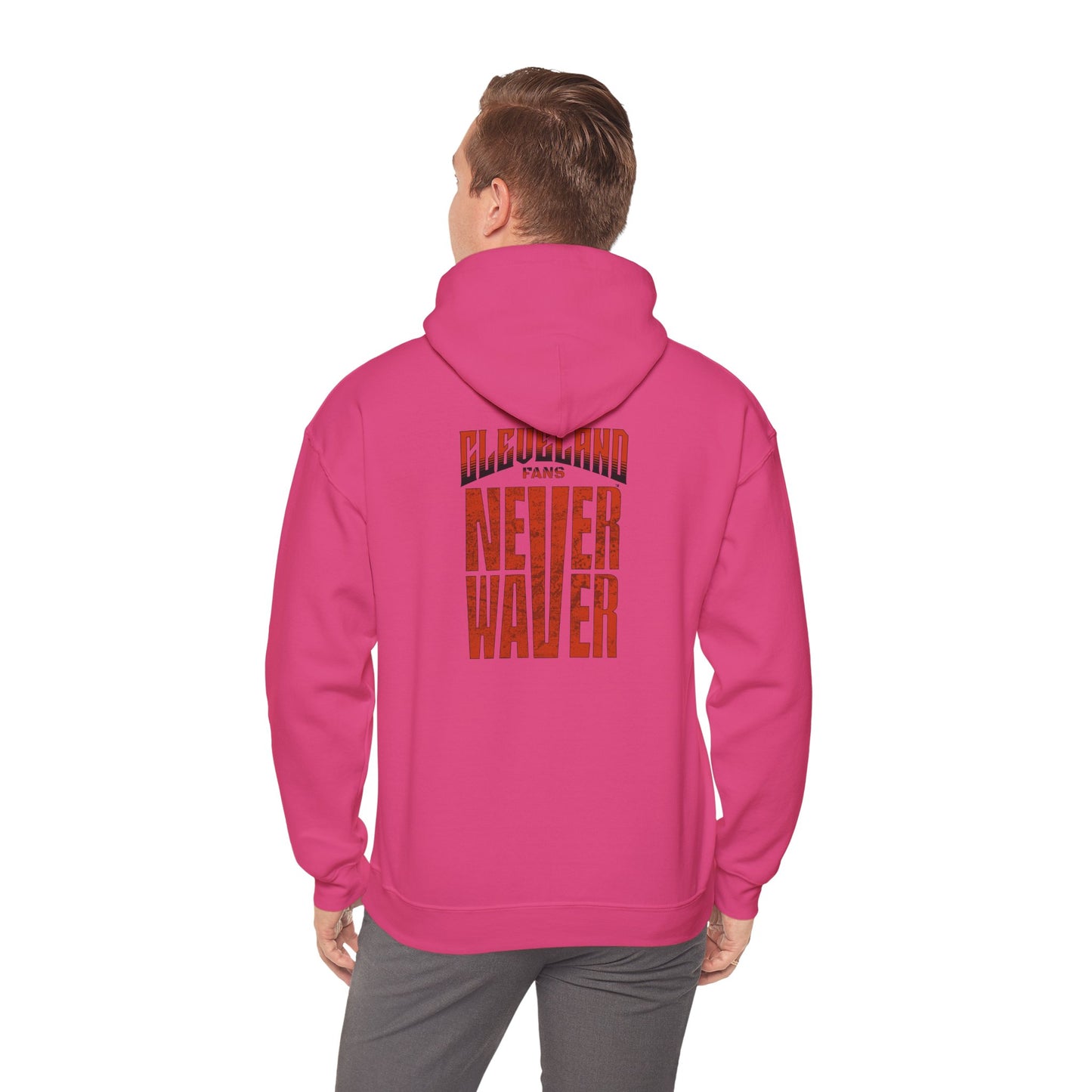 Cleveland Fans Never Waver Unisex Hooded Sweatshirt - Heavy Blend™ - Never Waver