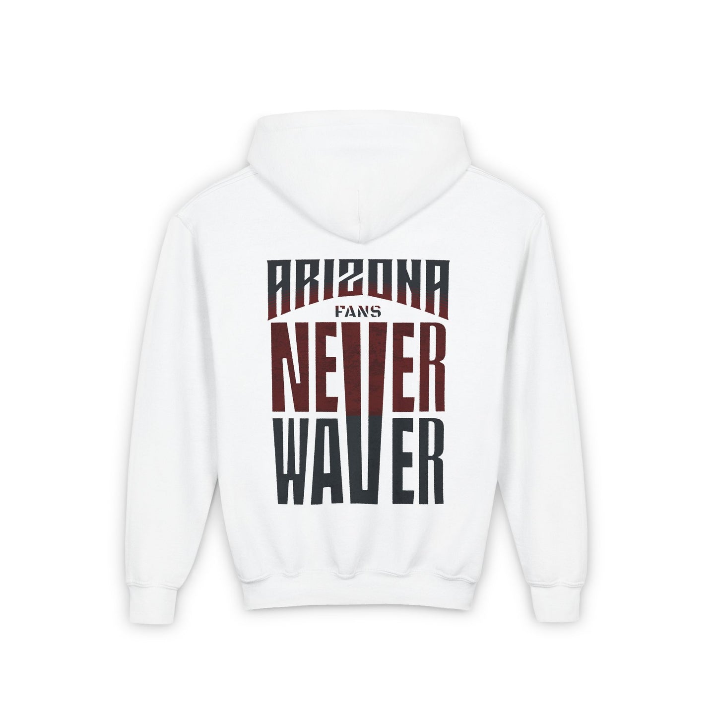 Arizona Fans Never Waver Youth Heavy Blend Hooded Sweatshirt - Never Waver