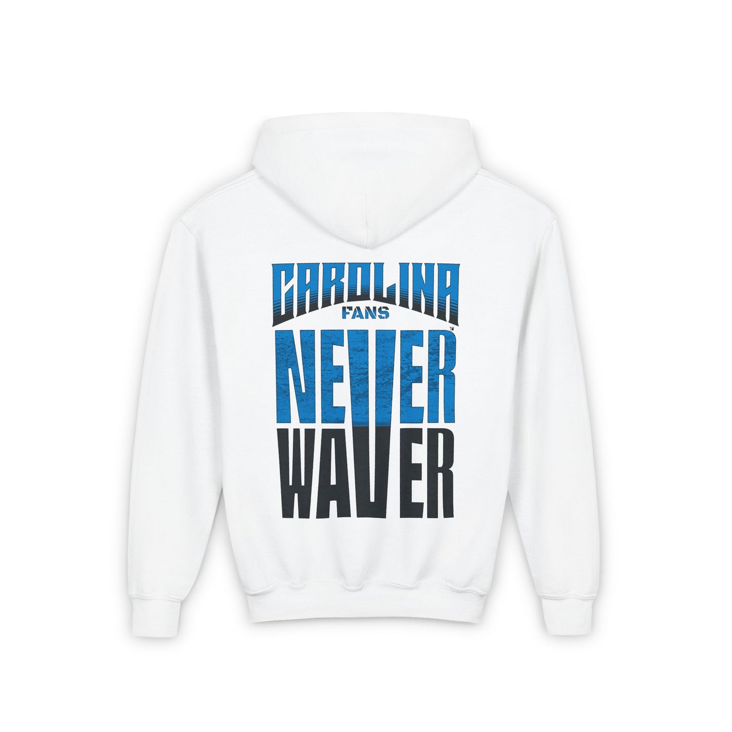 Carolina Fans Never Waver Youth Heavy Blend Hooded Sweatshirt - Never Waver