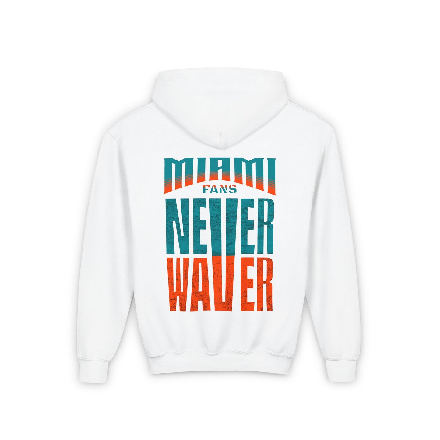 Miami Fans Never Waver Youth Heavy Blend Hooded Sweatshirt - Never Waver