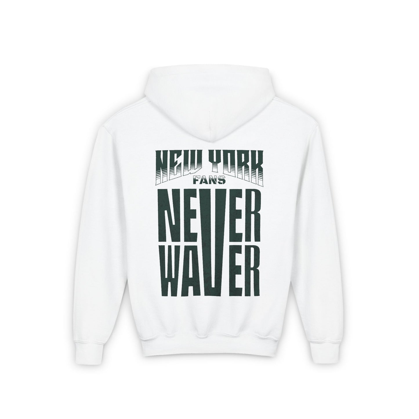 New York Fans Never Waver Youth Heavy Blend Hooded Sweatshirt - Never Waver