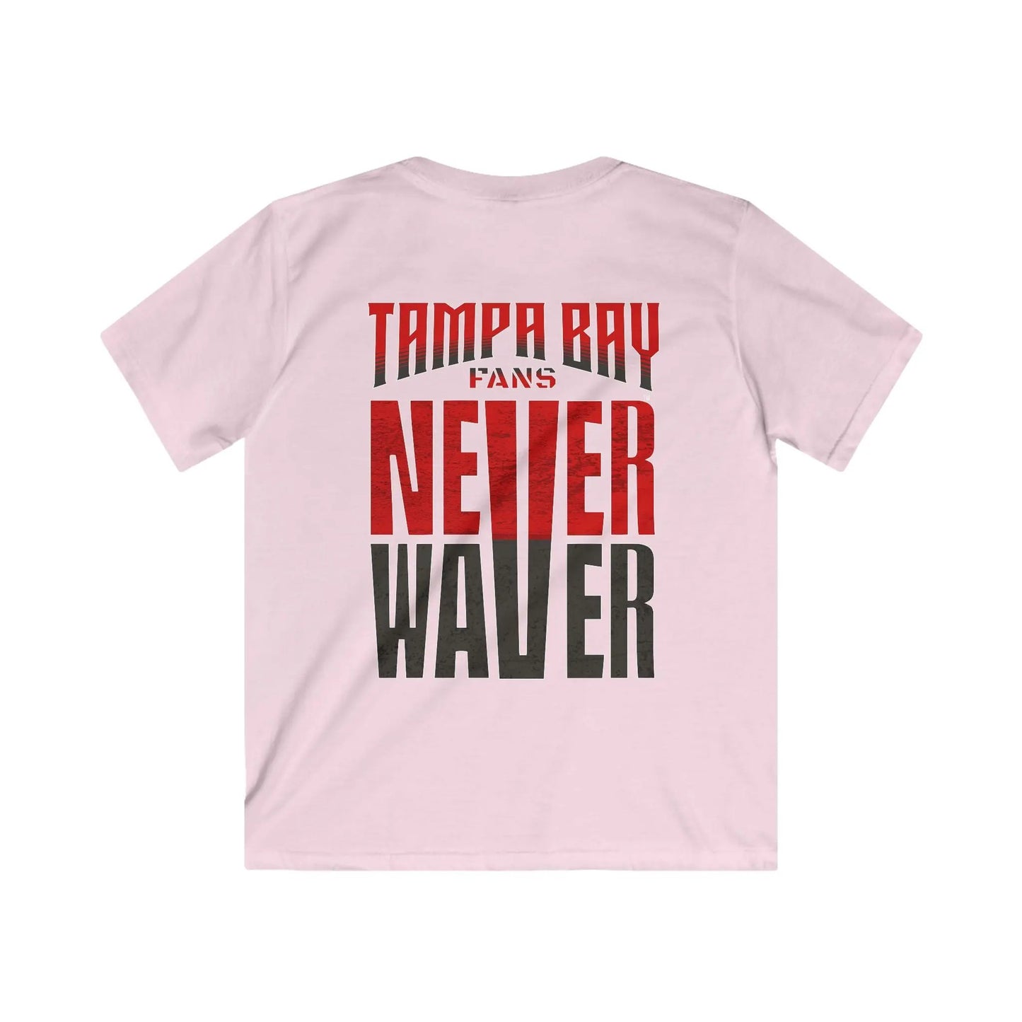 Tampa Bay Fans Never Waver Kids Softstyle Tee - Never Waver