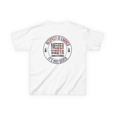 Kids Heavy Cotton™ Tee -Respect is Earned Never Waver It's Not Given - Stylish, Comfortable Everyday Wear - Never Waver