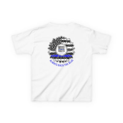 True Americans Never Waver They Always Back The Blue Kids Heavy Cotton™ Tee - Never Waver