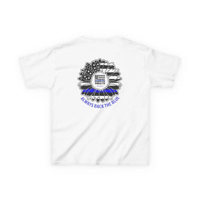 True Americans Never Waver They Always Back The Blue Kids Heavy Cotton™ Tee - Never Waver