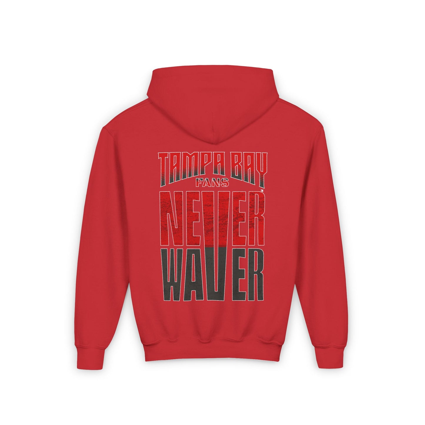 Youth Heavy Blend Hooded Sweatshirt - Never Waver Tampa Bay Fans - Never Waver