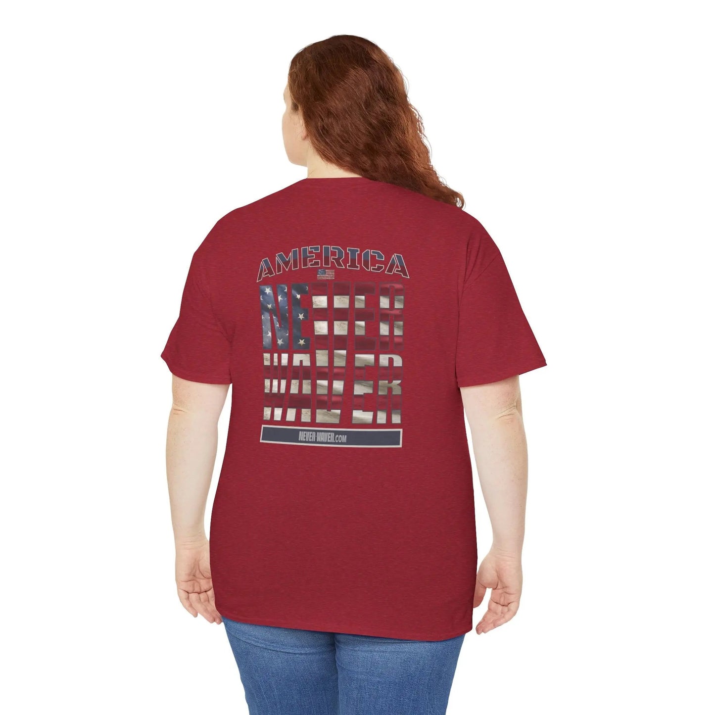 America Never Waver Unisex Heavy Cotton Tee - Never Waver