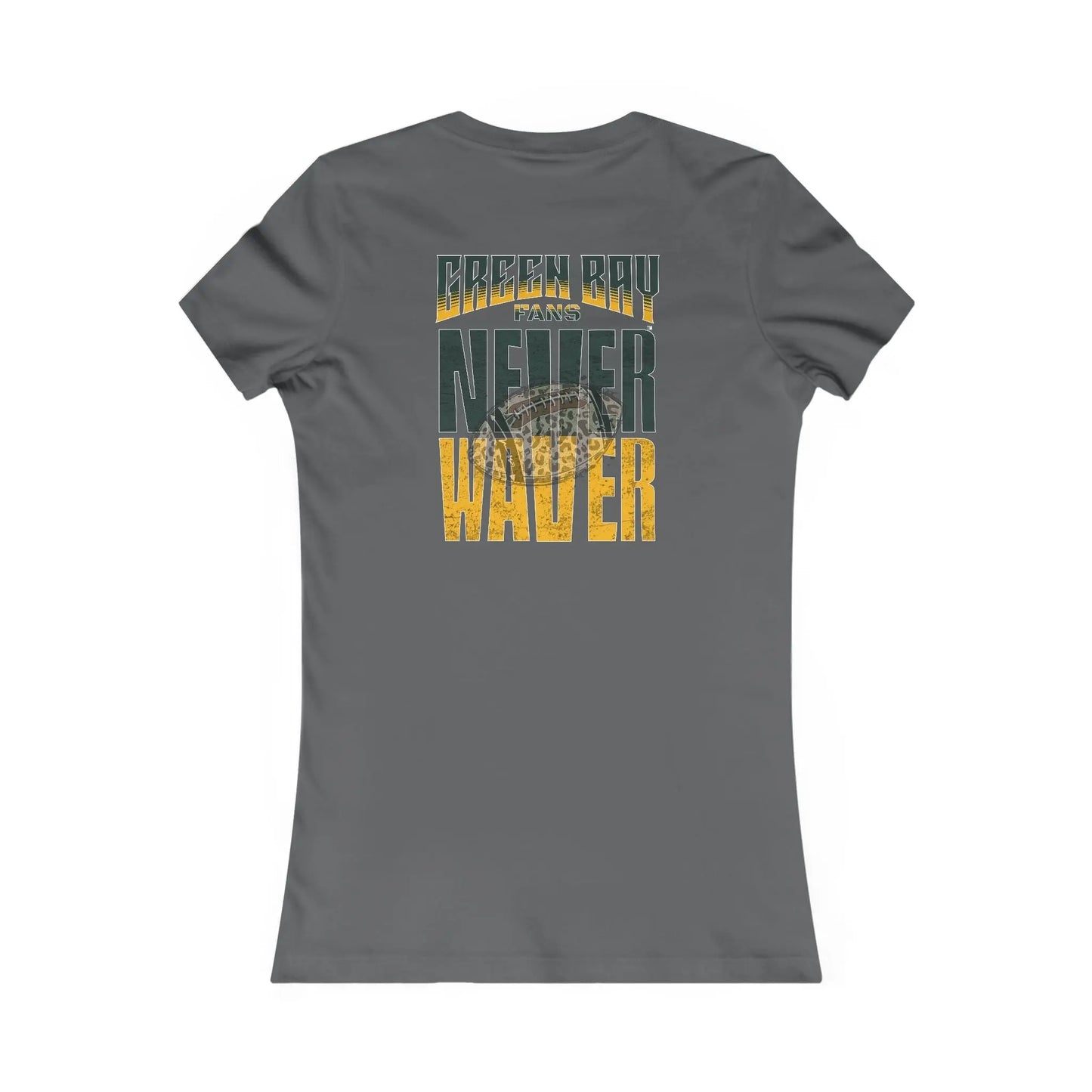 Green Bay Fans Never Waver With Leopard Football Women's Favorite Tee - Never Waver