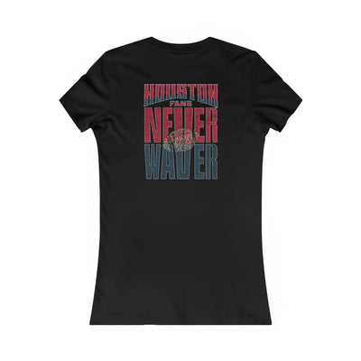 Houston Fans Never Waver W-Leopard Football Women's Favorite Tee - Never Waver