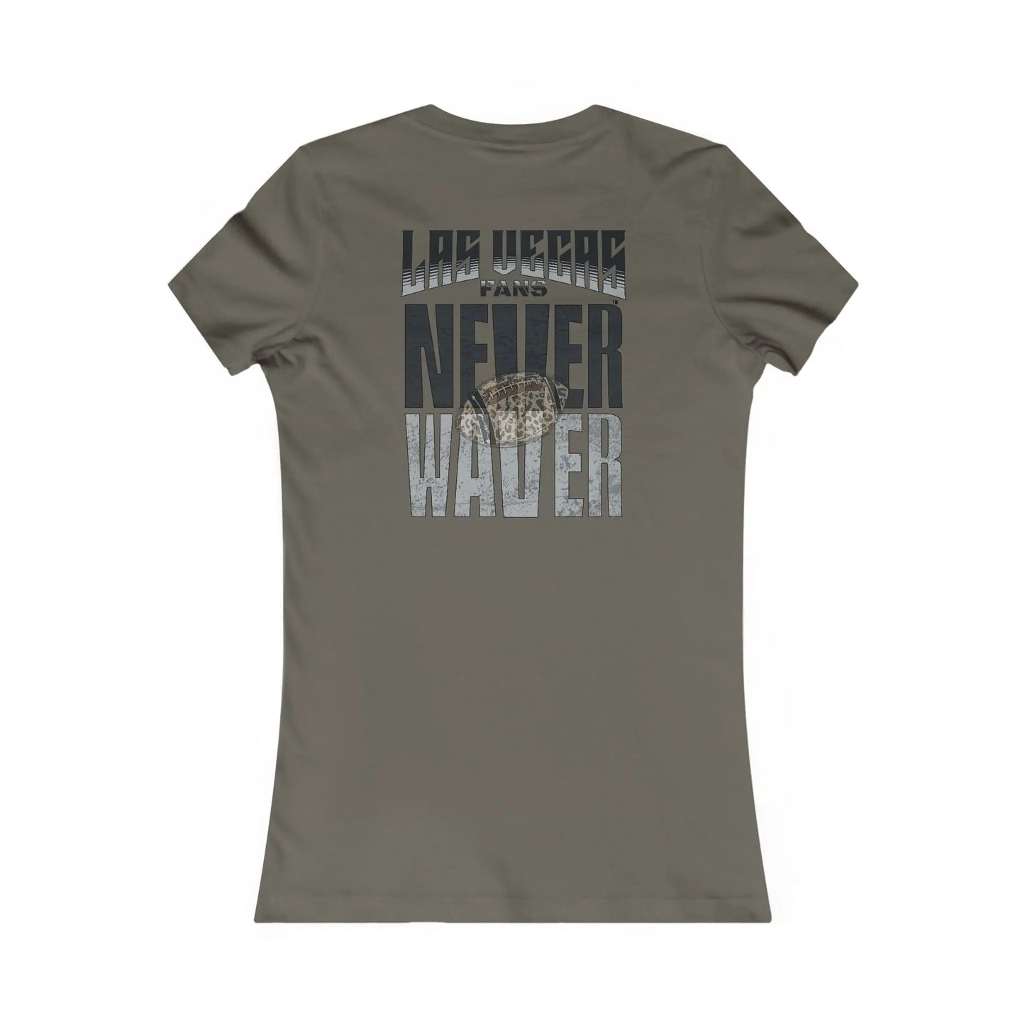 Las Vegas Fans Never Waver W-Leopard Football Women's Favorite Tee - Never Waver
