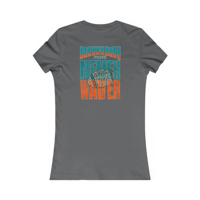 Miami Fans Never Waver W-Leopard Football Women's Favorite Tee - Never Waver