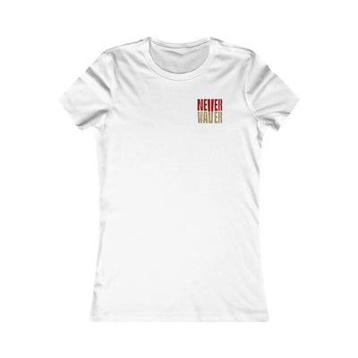 San Francisco Fans Never Waver With Leopard Football Women's Favorite Tee - Never Waver