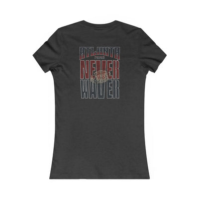Atlanta Fans Never Waver W-Leopard Football Women's Favorite Tee - Never Waver