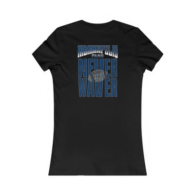 Indianapolis Fans Never Waver W-Leopard Football Women's Favorite Tee - Never Waver