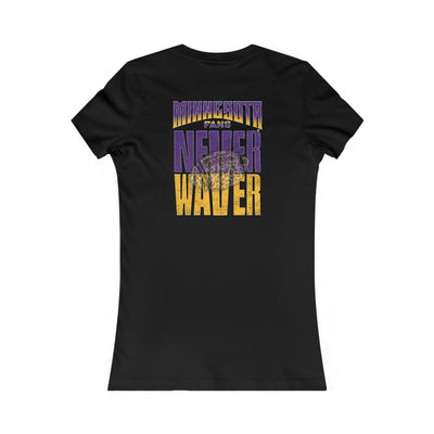 Minnesota Fans Never Waver W-Leopard Football Women's Favorite Tee - Never Waver