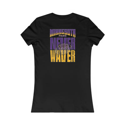 Minnesota Fans Never Waver W-Leopard Football Women's Favorite Tee - Never Waver