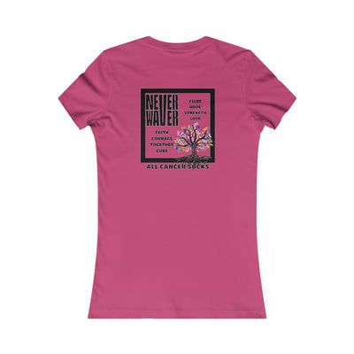 Never Waver Tree of Cancer RibbonsWomen's Favorite Tee - Never Waver