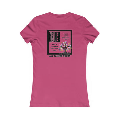 Never Waver Tree of Cancer RibbonsWomen's Favorite Tee - Never Waver