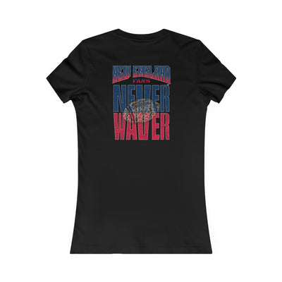 New England Fans Never Waver W-Leopard Football Women's Favorite Tee - Never Waver