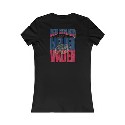 New England Fans Never Waver W-Leopard Football Women's Favorite Tee - Never Waver